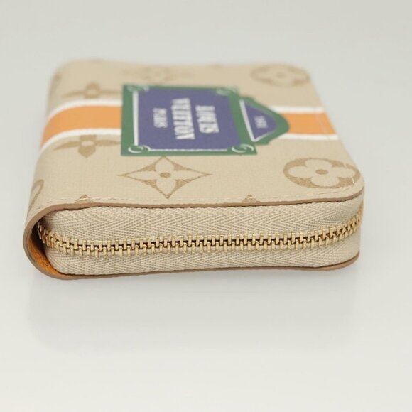 LOUIS VUITTON Monogram Monopanam Zippy Coin Purse Beige M82691 LV Auth 115227M - Picture 5 of 16